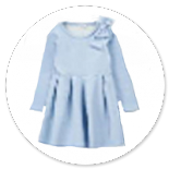  ABITO IN FELPA CELESTE LUREX CON FIOCCO 
