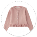 CARDIGAN IN MAGLIA ROSA LUREX 