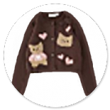  CARDIGAN MAGLIA MARRONE CON ORSETTI 