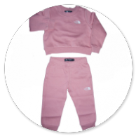 COMPLETO TUTA IN FELPA ROSA 