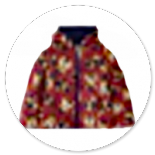 GIUBBOTTO CON CAPPUCCIO FANTASIA ORSETTI BORDEAUX REVERSABILE BLU 
