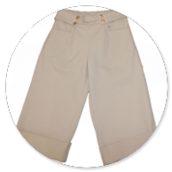 PANTALONE LARGO CON RIBALTA BEIGE 