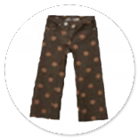  PANTALONE MARRONE CON POIS BISCOTTO