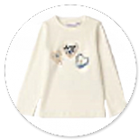 TSHIRT BIANCA CON CUORI CELESTI 