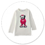 TSHIRT BIANCA CON PANDA FUCSIA 
