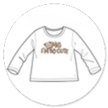 TSHIRT PANNA CON SCRITTE E ORSO CIOCCOLATO