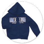 FELPA CON CAPPUCCIO BLU DELAVE' 