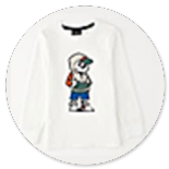 TSHIRT BIANCA CON STAMPA COLORATA 