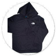 FELPA CON CAPPUCCIO NERA E GRIGIA CON LOGO