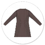 ABITO IN MAGLIA A COSTE MARRONE 