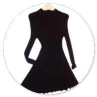 ABITO IN MAGLIA NERO SVASATO 