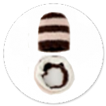 ACCESSORI CAPPELLO E COLLO A RIGHE BORDEAUX E ROSA