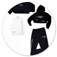 COMPLETO TRE PEZZI CARDIGAN CORTO NERO TOP BIANCO E PANTALONE NERO CON SCRITTE BIANCHE