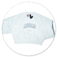 FELPA CROPPED PANNA CON SCRITTE BEIGE 