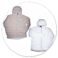 GIUBBOTTO CON CAPPUCCIO REVERSIBILE BEIGE E PANNA 