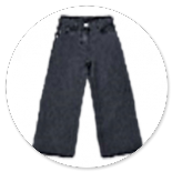 JEANS LARGO NERO CON SWAROSKI