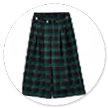 PANTALONE LARGO A QUADRI VERDE E BLU 