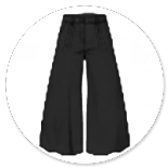 PANTALONE LARGO PUNTO MILANO NERO 