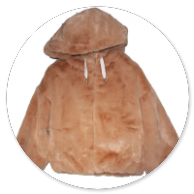 PELLICCIA CON CAPPUCCIO NOCCIOLA 