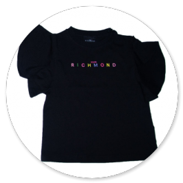T-SHIRT-COTONE-NERA CON MANICA-AMPIA-