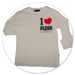TSHIRT PANNA CON SCRITTA E CUORE 