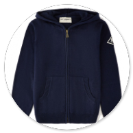 CARDIGAN-IN-MAGLIA-A-COSTE-CON-CAPPUCCIO-BLU-