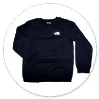FELPA NERA PARICOLLO CON LOGO