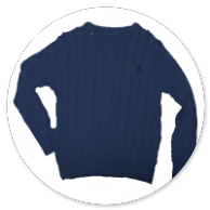 MAGLIA A TRECCE BLU 