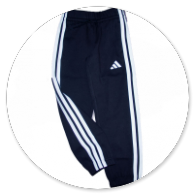 PANTALONE IN FELPA NERO CON BANDE LATERALI BIANCHE 