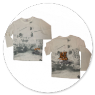 TSHIRT BEIGE FANTASIA MACCHINE 