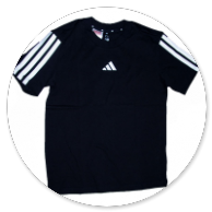 TSHIRT NERA CON BANDE LATERALI 