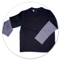TSHIRT NERA CON MANICA GRIGIA