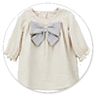  ABITO IN MUSSOLA DI COTONE BEIGE CON FIOCCO