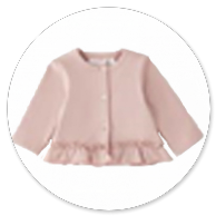 CARDIGAN IN FELPA ROSA CON GALA 
