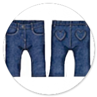 JEANS CON TASCA A CUORE