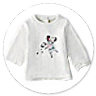 TSHIRT PANNA CON BAMBINA 