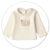 TSHIRT PANNA CON CHIOCCIOLA 