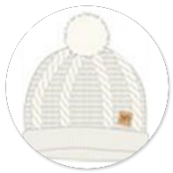 CAPPELLO BIANCO A TRECCE CON PON PON