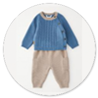 COMPLETO IN MAGLIA AVION E BEIGE