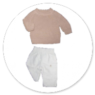 MAGLIA COSTA ECRU' E PANTALONE TUTTO ELASTICO TASCONATO BEIGE 