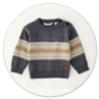 MAGLIA JACQUARD GRIGIO E BEIGE 